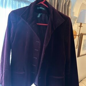 Maroon RL velvet blazer